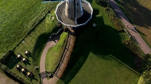 Old windmill for flour production in typical dutch landscape 動画素材 119437943