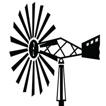 Old windmill Stock Illustration