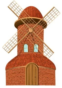 Old windmill Stock Illustration