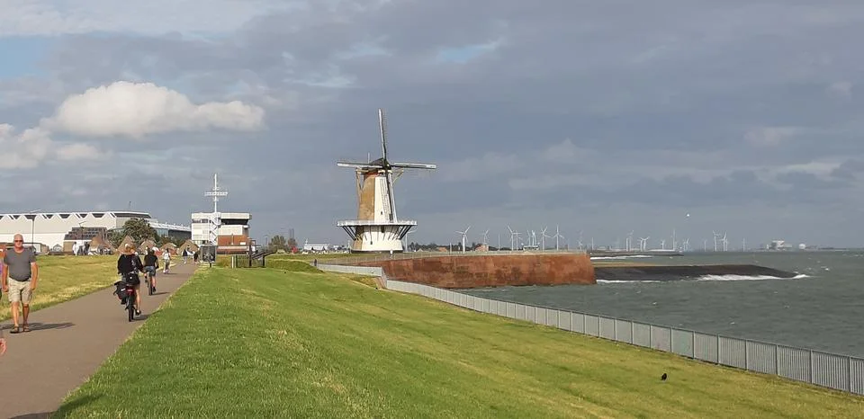 Old windmill in the netherlands Foto stock