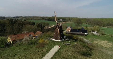 Old windmill pass by Video stock 106879948