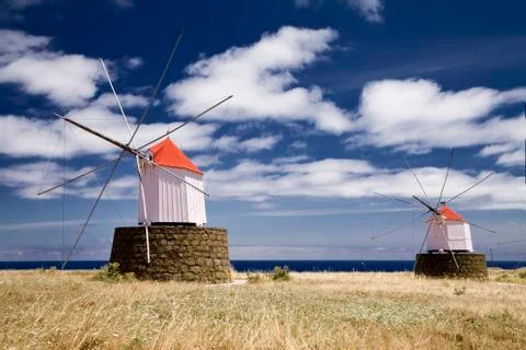 Old windmills Stock Photos