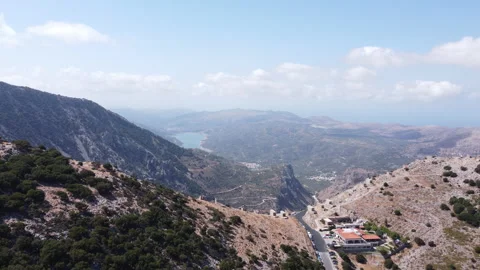 Old windmills on the top of the mountain Video stock 170589324