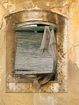 Old window blinds Stock Photos