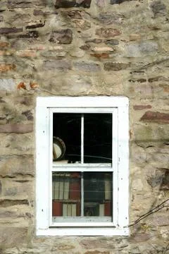 Old window with books Stock Photos