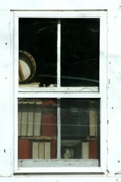 Old window with books Stock Photos