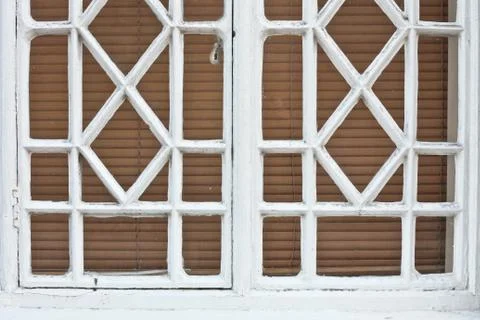 Old window frame Stock Photos