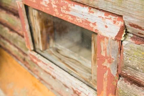 Old window frame Stock Photos