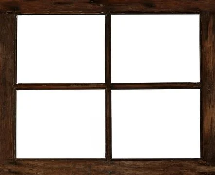 Old window frame. Stock Photos
