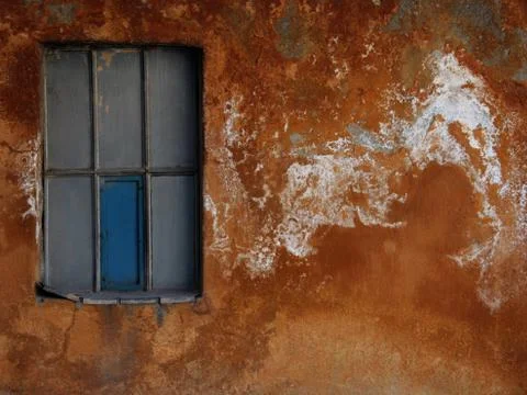 Old window, old wall Stock Photos