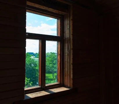 Old window Stock-Fotos