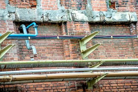 Old window of an refinery Stock Photos