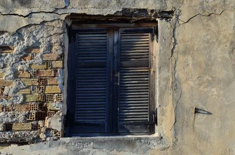 Old window shut Stock Photos