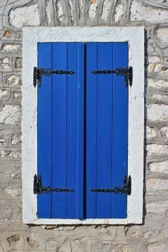 Old window shutter 스톡 사진