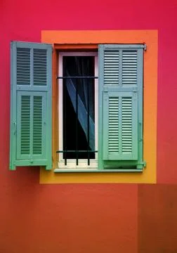 Old window with shutters Stock Photos