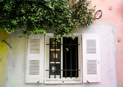 Old window with shutters Stock Photos