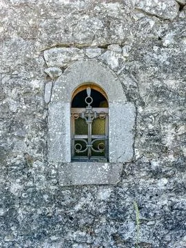 Old Window in Stone Wall Stock Photos