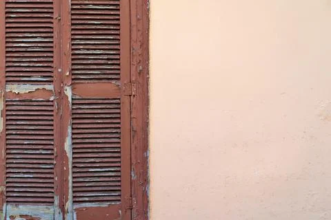 Old window sun blind Stock Photos