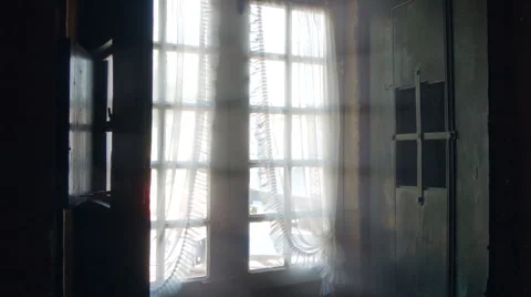 Old Window on sunny day. Video stock 62466913