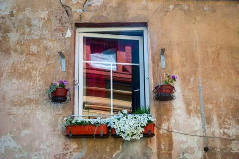 Old window in Vilnius, Lithuania Stock Photos