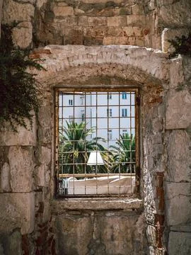 Old window in a wall Stock Photos