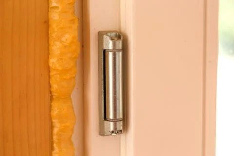 Old window white hinge Stock Photos