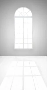 Old window on white Stock Photos