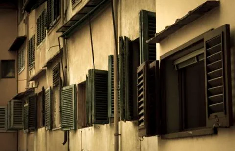 Old windows of Florence Stock Photos