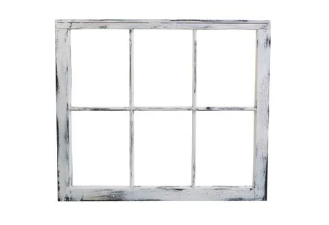 Old windows isolated on white background Stock-Fotos