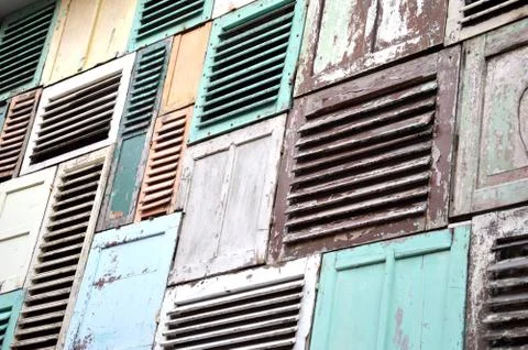 Old windows Stock Photos