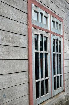 Old windows 库存照片