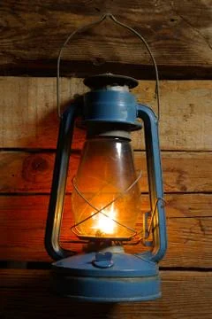Old windproof lamp 스톡 사진