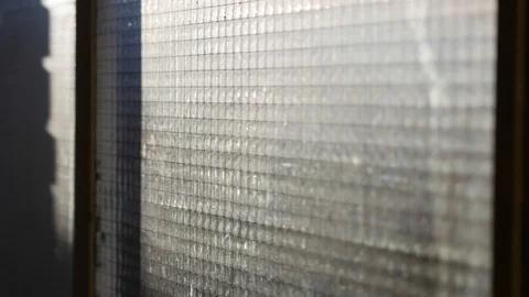 Old wire glass Video stock 85604839