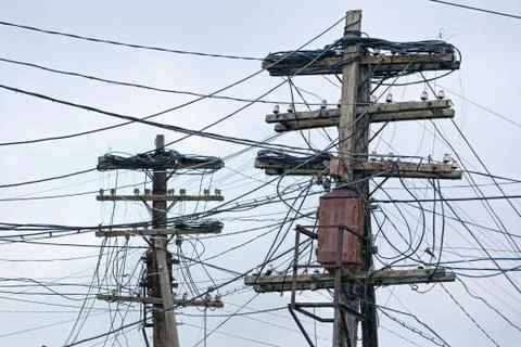 Old wired communications Fotos Stock