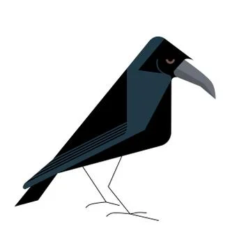 Old wise raven Stock Illustration