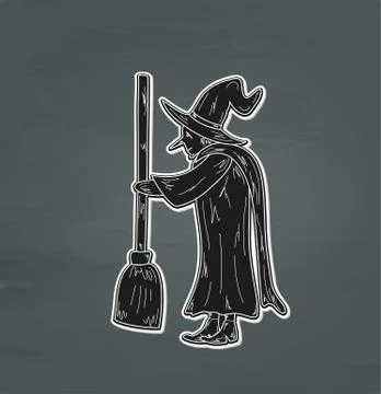 Old witch Stock Illustration