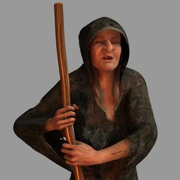 Old Witch The old witch render isolated from the background Copyright: xZo... 스톡 사진