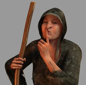 Old Witch The old witch render isolated from the background Copyright: xZo... 스톡 사진