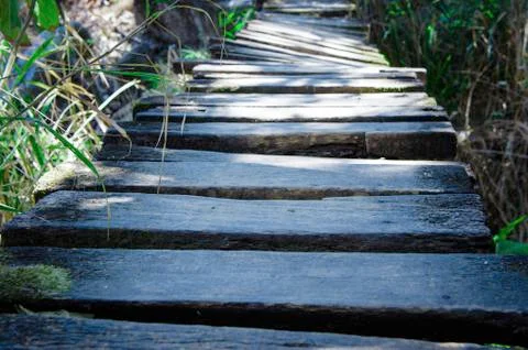Old wodden bridge Stock Photos
