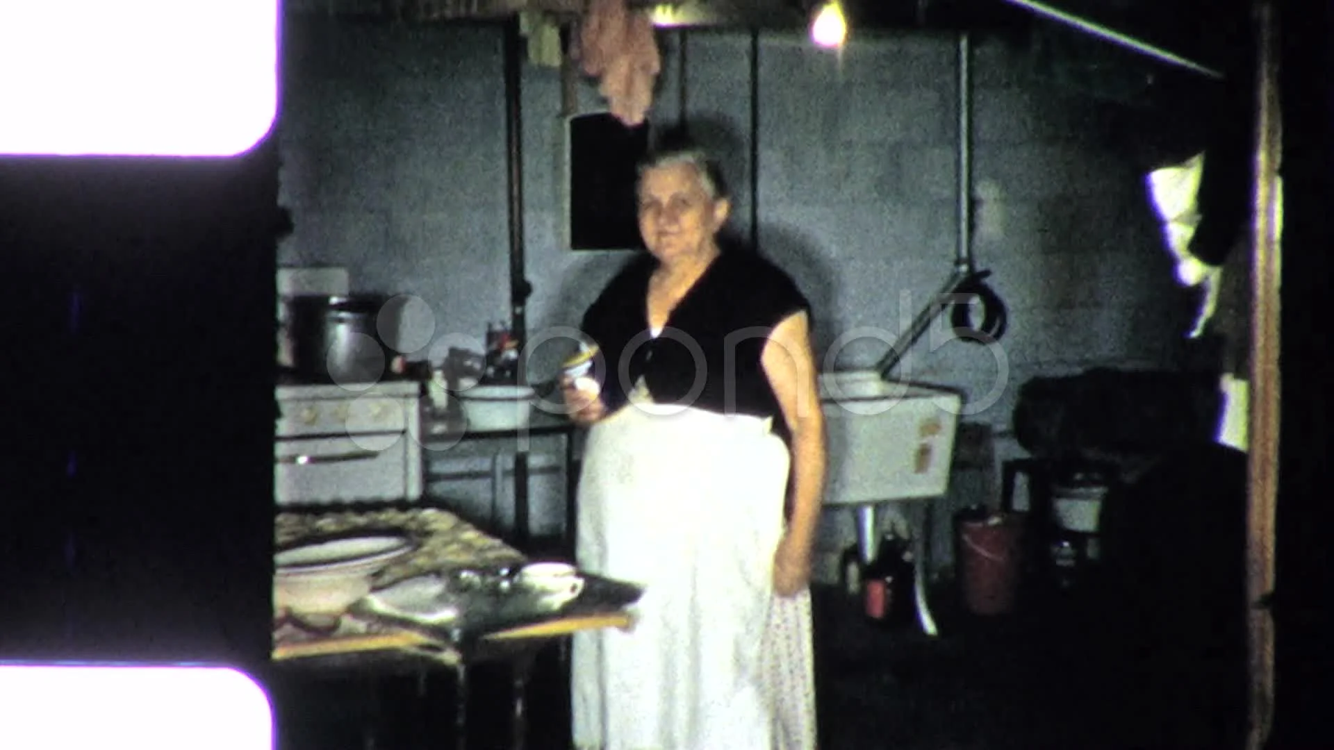 vintage lady cooking