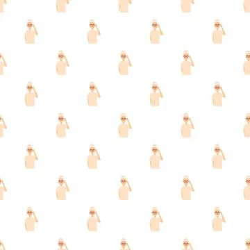 Old woman with glasses repeating pattern design Stock Illustration
