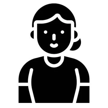 Old woman vector illustration, solid style icon Stock Illustration