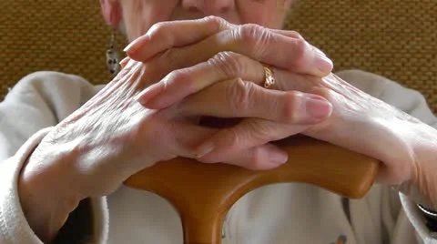 Old woman's arthritic hands Video stock 11151614
