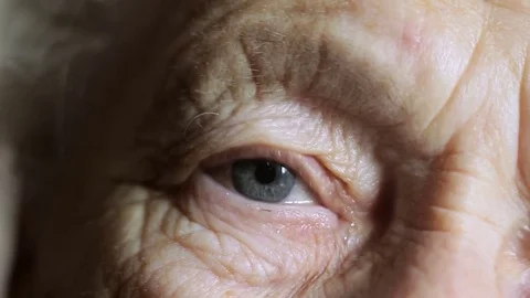 The old woman's eye close up Stock Footage 83284521
