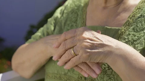 Old woman's hands Stock Footage 95459165