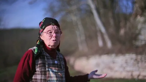 Old Women Talking With Someone Stock Footage 70131797