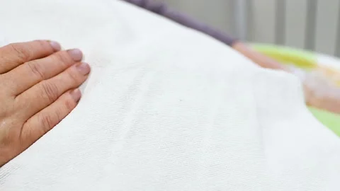 Old women's hands with pigmentation close-up Stock Footage 102904816