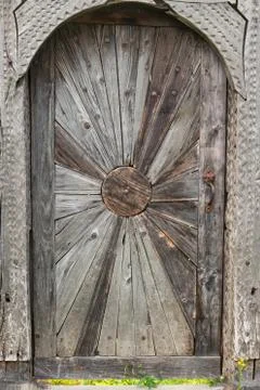 Old Wood Door Pattern Foto stock