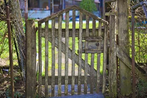 Old wood gate Stock Photos
