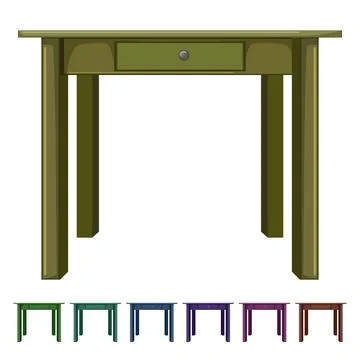 Old wood table cartoon vector graphic Illustrazione stock